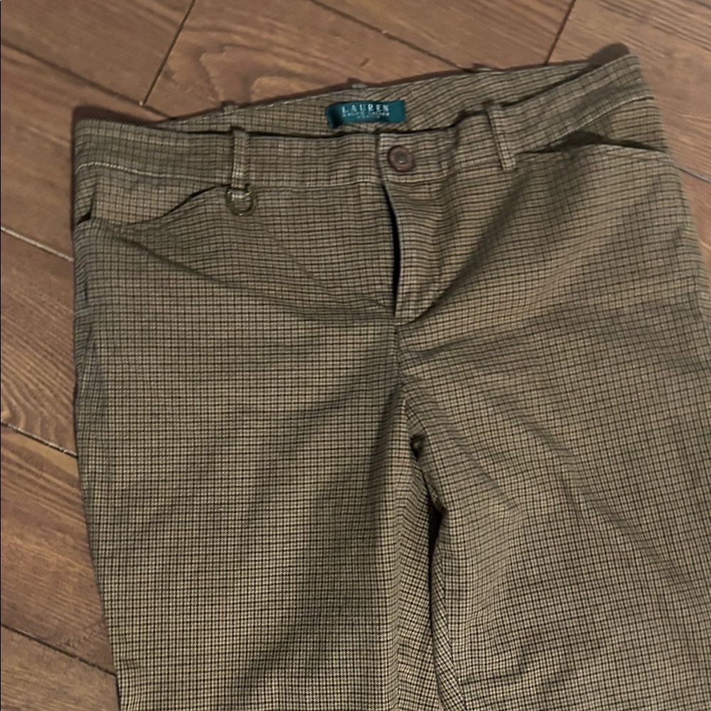 Ralph Lauren Tan Checkered Pants